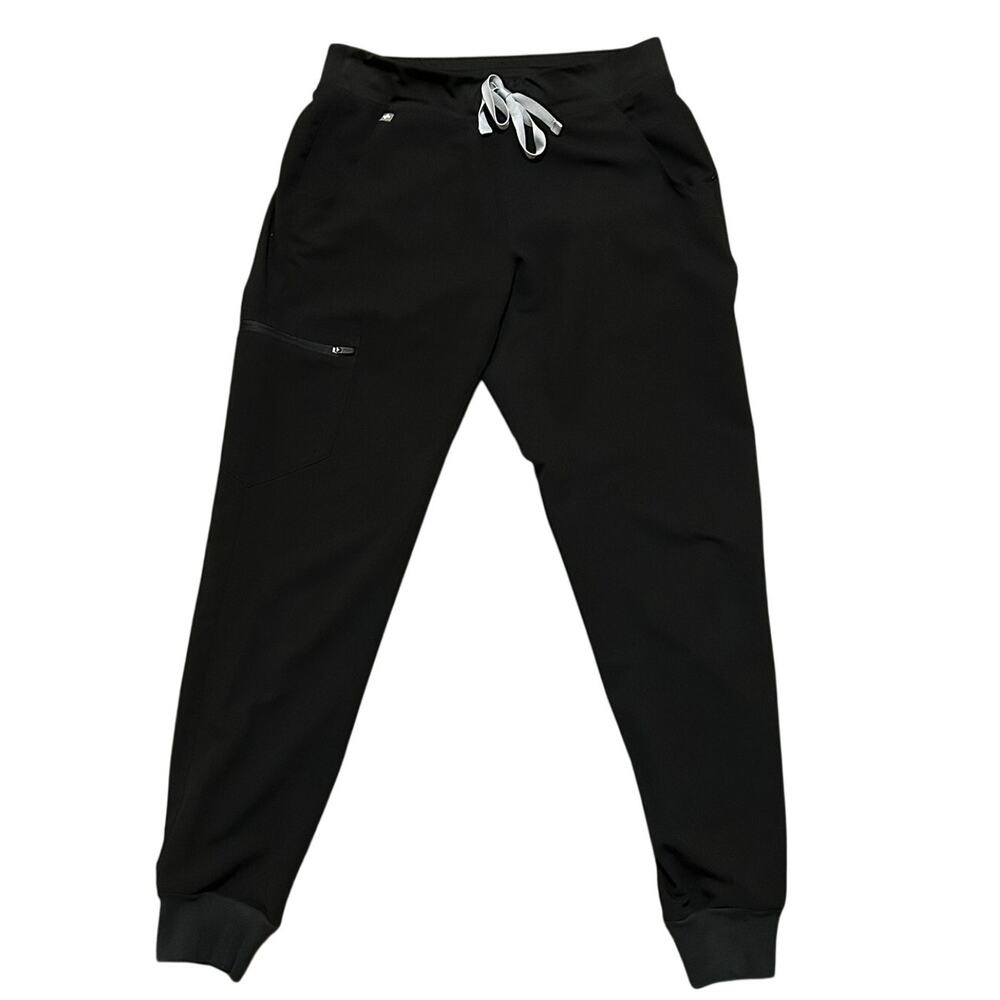 FIGS Zamora Jogger Scrub Pants Black Woman's Small W18SW2005 Nursing Medical